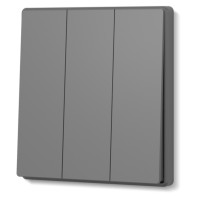 Выключатель трехклавишный серый графит VIDEX NOTA (VF-NT-SW3-GR)