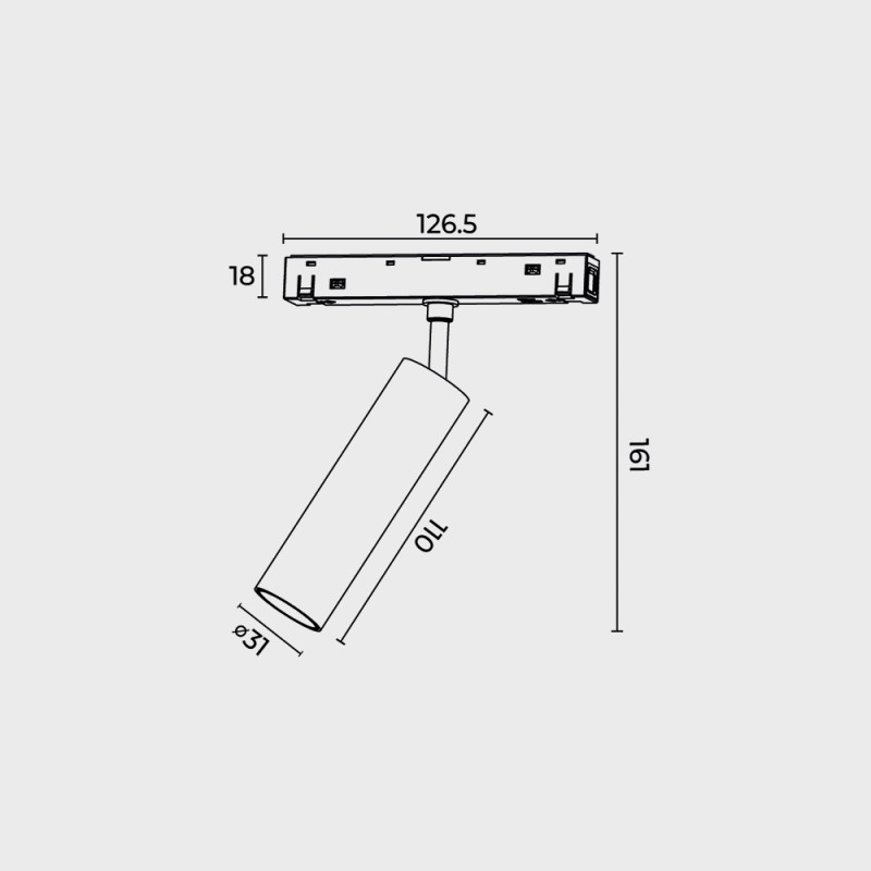 Трековый светильник RAYFOR MT Focus Nano золото мат 7W 600Lm 30-40-50К 48V WiFi ( 1122403 )