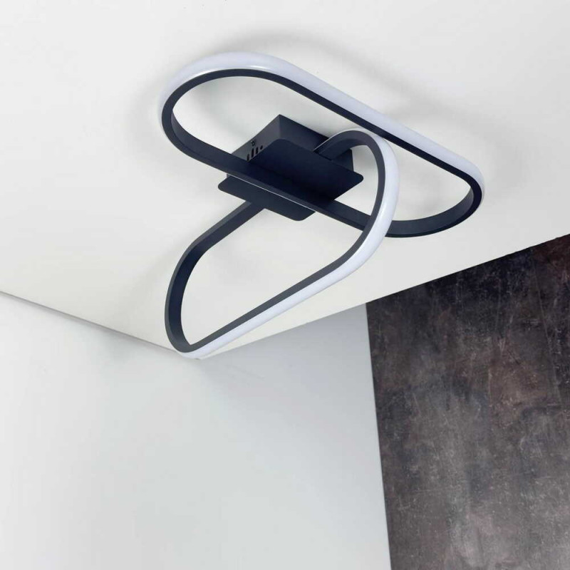 Світильник LED smart SKYLER-3D +пульт 90W 3000-5000K IP20 чорний Violux ( 220875 )