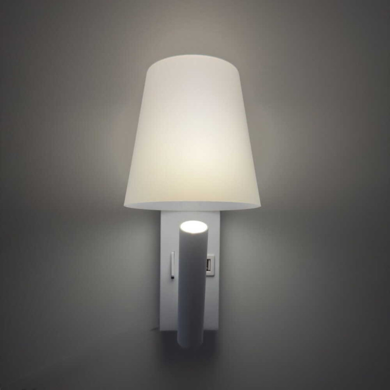 Світильник настінний бра Violux UMBRELLA USB+TYPE-C VIOLUX 3W 4200K IP20 білий ( 552024 )