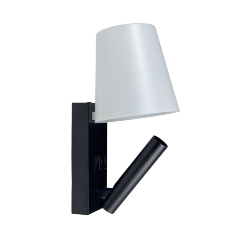 Светильник настенный бра Violux UMBRELLA USB+TYPE-C VIOLUX 3W 4200K IP20 черный ( 552123 )