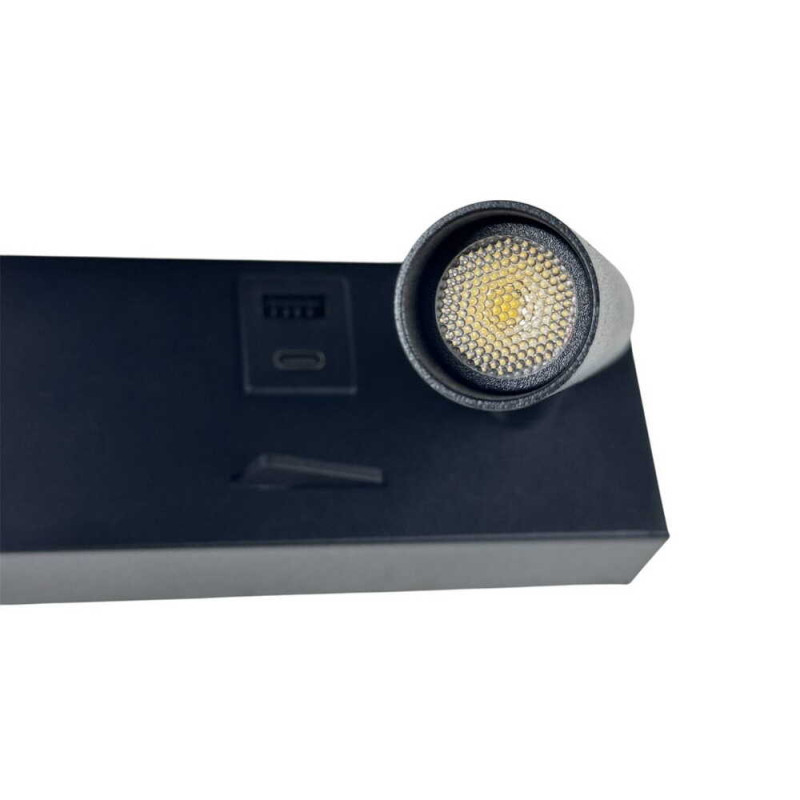 Светильник настенный бра Violux UMBRELLA USB+TYPE-C VIOLUX 3W 4200K IP20 черный ( 552123 )