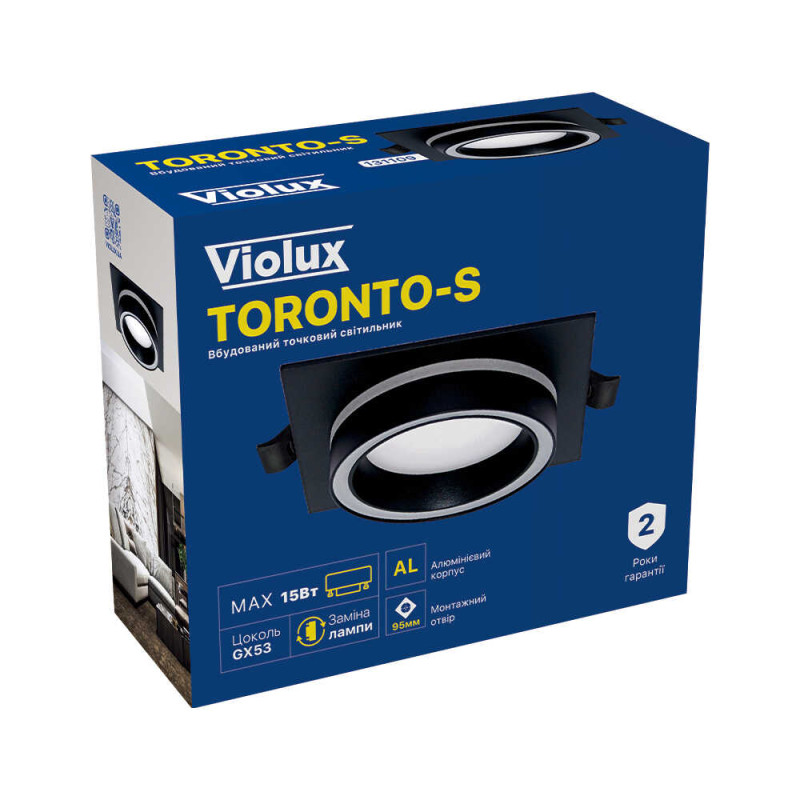 Светильник точечный Violux TORONTO-S GX53 IP20 черный ( 131109 )