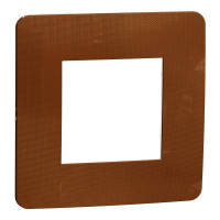 Рамка 1-постовая Unica Studio медь/белая Schneider Electric NU280257