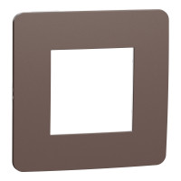 Рамка 1-постовая Unica Studio шоколад/белая Schneider Electric NU280216