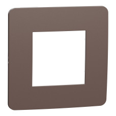 Рамка 1-постовая Unica Studio шоколад/белая Schneider Electric NU280216