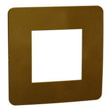 Рамка 1-постовая Unica Studio золото/антрацит Schneider Electric NU280262