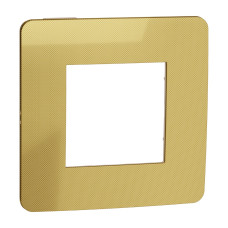 Рамка 1-постовая Unica Studio золото/бежевая Schneider Electric NU280260