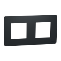 Рамка 2-местная Unica Studio антрацит Schneider Electric NU200454