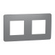 Рамка 2-постовая Unica Studio дымчато-серая/белая Schneider Electric NU280421