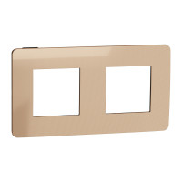 Рамка 2-постовая Unica Studio медь/антрацит Schneider Electric NU280458