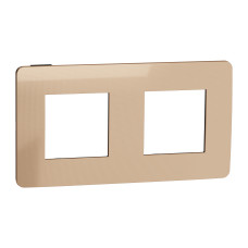 Рамка 2-постовая Unica Studio медь/антрацит Schneider Electric NU280458