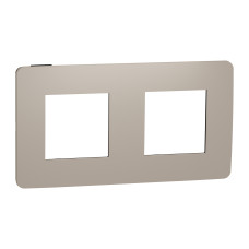Рамка 2-постовая Unica Studio песочная/антрацит Schneider Electric NU280428