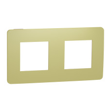 Рамка 2-постовая Unica Studio зеленое яблоко/бежевая Schneider Electric NU280412