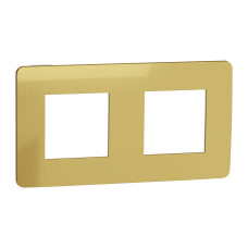 Рамка 2-постовая Unica Studio золото/белая Schneider Electric NU280459