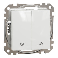 Вимикач для жалюзі кнопочний 10А-250В Білий Sedna Design Schneider Electric SDD111114