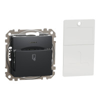 Вимикач картковий 10 А чорний Sedna Design & Elements Schneider Electric SDD114121