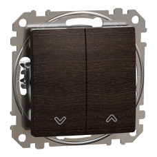 Выключатель кнопочный для жалюзи с электронной блокировкой венге Sedna Design & Element SDD181114