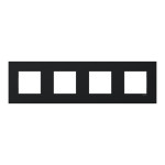 Рамка Zenit S 4-я черный мат logo ( 2CLA227410Z1502 )