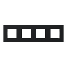 Рамка Zenit S 4-я черный мат logo ( 2CLA227410Z1502 )