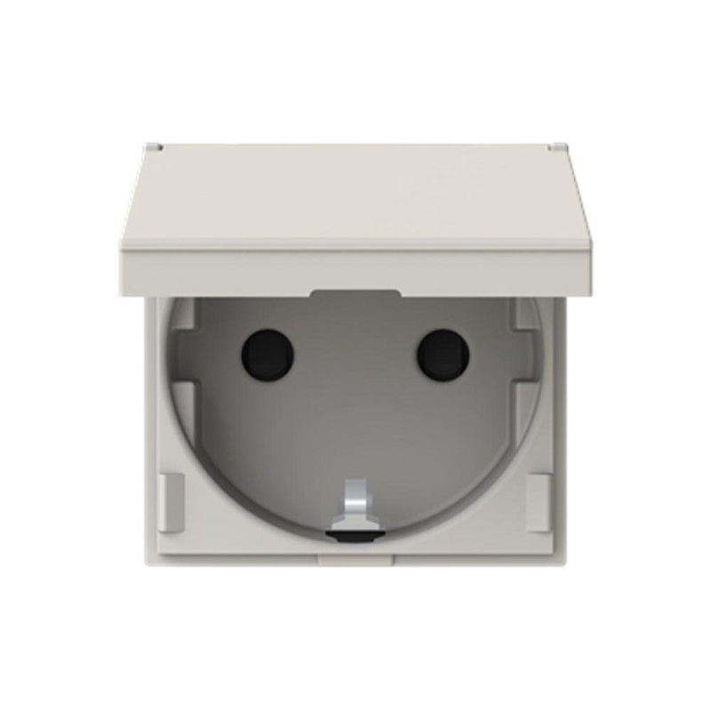 Розетка Zenit дюна 1-я с заземлением и крышкой ( 2CLA228810N6201 )