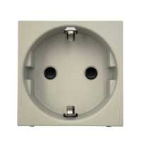 Розетка Zenit дюна 1-я с заземлением и защитными шторками ( 2CLA228800N6201 )