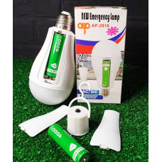 Светодиодная аккумуляторная лампочка 20Вт Е27 6500К (2х18650)