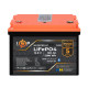 Аккумулятор LP LiFePO4 12,8V - 100 Ah (1280Wh) (BMS 100A/50А) пластик Smart BT