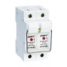 Держатель предохранителей с индикацией RT28-63X 2P до 63А 14х51мм CHINT 520516