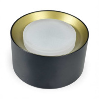 Cветильник точечный накладной CAPRI GX53 IP20 круг черный+золото Violux ( 340205 )