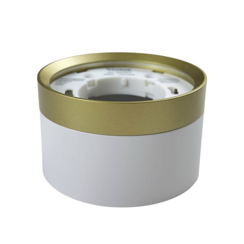 Cвітильник точковий накладний VEGAS GX53 IP20 круг білий+золото Violux ( 340302 )