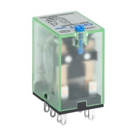 Реле промежуточное с кнопкой тест NJDC-17(D)/2Z PLU DC24V с LED инд. 10A 2 группы кон-тов CHINT 651134