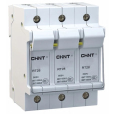 Держатель предохранителей NRT28-32 3P до 32А 10х38мм CHINT 520467