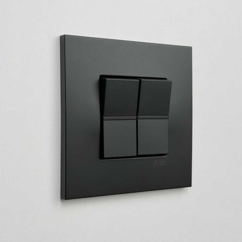 Вимикач Zenit чорний мат 1-й 1 мод. ( 2CLA210100N1501 )