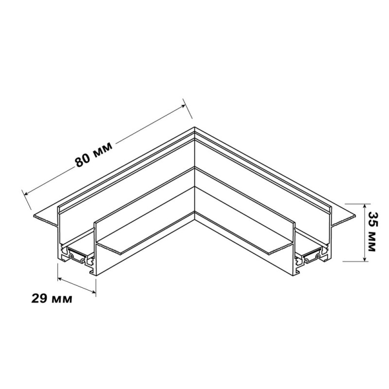 З’єднувач DTD-L кутовий білий Violux ( 320025 )