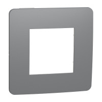 Рамка 1-постовая Unica Studio дымчато-серая/белая Schneider Electric NU280221