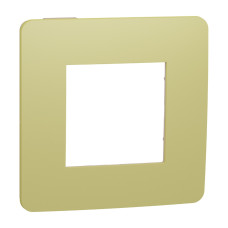 Рамка 1-постовая Unica Studio зеленое яблоко/бежевая Schneider Electric NU280212