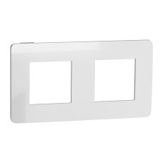 Рамка 2-постовая Unica Studio хром/антрацит Schneider Electric NU280456