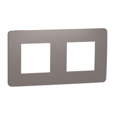 Рамка 2-постовая Unica Studio шоколад/белая Schneider Electric NU280416