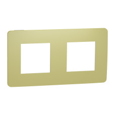Рамка 2-постовая Unica Studio зеленое яблоко/белая Schneider Electric NU280411