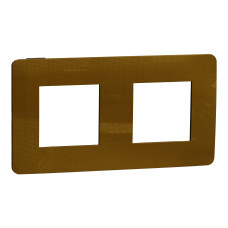 Рамка 2-постовая Unica Studio золото/антрацит Schneider Electric NU280462