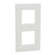 Рамка 2-постовая вертикальная Unica Pure белое стекло, Schneider Electric NU6004V85