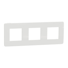Рамка 3-постовая Unica Studio белая/белая Schneider Electric NU280618