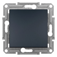 Выключатель двухполюсный одноклавишный Asfora Schneider Electric антрацит EPH0200171