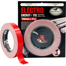 Двухсторонняя клейкая лента ELECTRO ENERGY FIX MUSTANG 19мм*5м EL195