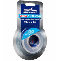Двухсторонняя лента PROF СИЛИКОН MUSTANG Прозрачная 19мм*2м SL192