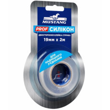 Двухсторонняя лента PROF СИЛИКОН MUSTANG Прозрачная 19мм*2м SL192