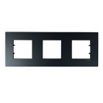 Рамка Zenit S 3-а чорний мат logo ( 2CLA227310Z1502 )