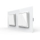 Четырехклавишный выключатель (2-2) LIVOLO белое матовое стекло VL-C7FC2MK/FC2MK-4WS06 