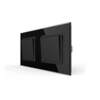 Чотирьохклавішний вимикач (2-2) LIVOLO чорний матовий скло VL-C7FC2MK/FC2MK-4BS06